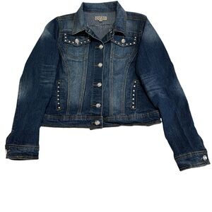 Lady jean jacket with plenty of rhinestones